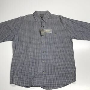 BRUNO Men’s Large Short Sleeve Plaid Pocket Shirt